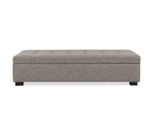Load image into Gallery viewer, Mirak Storage Ottoman - Light Brown
